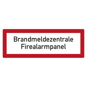Feuerwehrzeichen Brandmeldezentrale Firealarmpanel DIN 4066