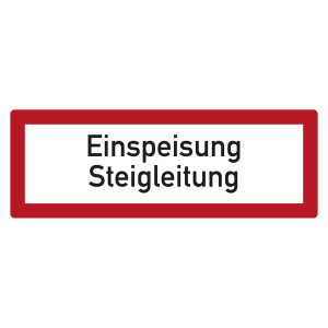 Feuerwehrzeichen Einspeisung Steigleitung DIN 4066