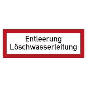 Feuerwehrzeichen Entleerung Löschwasserleitung DIN 4066
