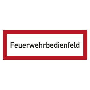 Feuerwehrzeichen Feuerwehrbedienfeld DIN 4066