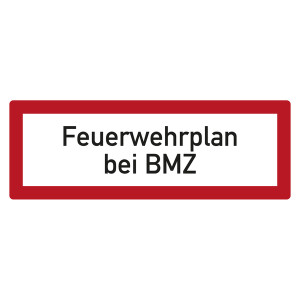 Feuerwehrzeichen Feuerwehrplan bei BMZ DIN 4066