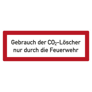 Feuerwehrzeichen Gebrauch der CO2-Löscher nur durch die Feuerwehr DIN 4066