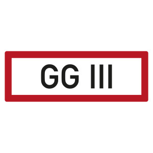 Feuerwehrzeichen GG III DIN 4066