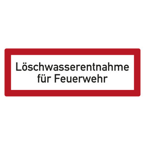 Feuerwehrzeichen Löschwasserentnahme für Feuerwehr DIN 4066