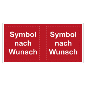 Bodenmarkierung Brandschutzzeichen mit Symbol und Richtungspfeil nach Wunsch
