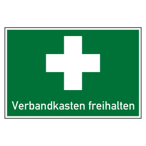 Bodenmarkierung Rettungszeichen Verbandkasten freihalten