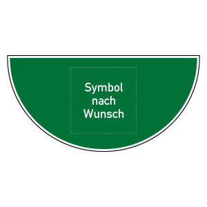 Tür-Bodenmarkierung Rettungszeichen individuell mit Wunschsymbol