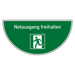 Tür-Bodenmarkierung Rettungszeichen Notausgang freihalten links