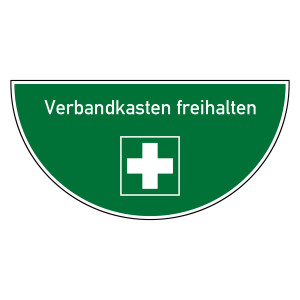 Tür-Bodenmarkierung Rettungszeichen Verbandkasten freihalten