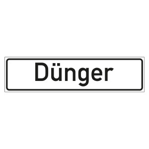 Hinweisschild "Dünger"