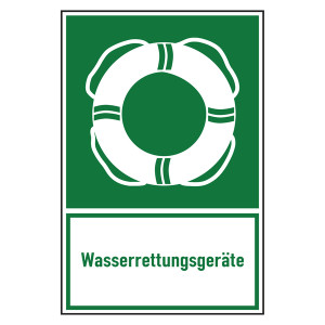 Rettungszeichen Wasser-Rettungsausrüstung Kombischild