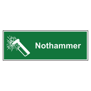 Rettungszeichen Nothammer