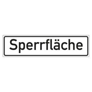 Hinweisschild "Sperrfläche"