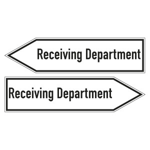 Wegweiser englisch "Receiving Department"