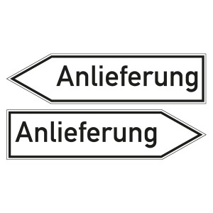 Wegweiser "Anlieferung"