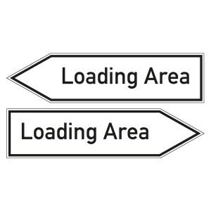 Wegweiser englisch "Loading Area"