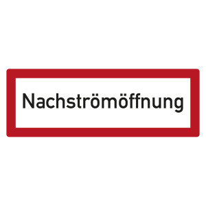 Feuerwehrzeichen Nachströmöffnung DIN 4066