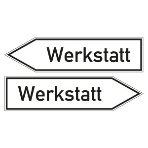 Wegweiser "Werkstatt"