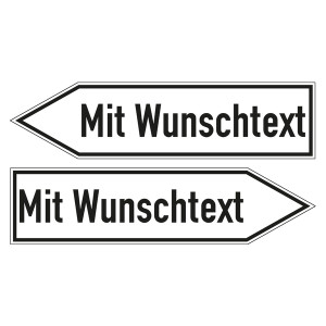 Wegweiser mit Wunschtext