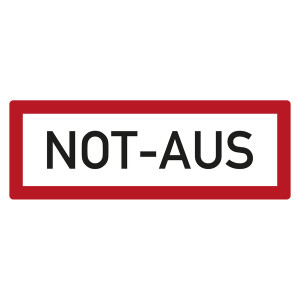 Feuerwehrzeichen NOT-AUS DIN 4066