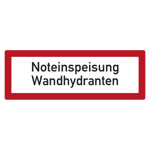Feuerwehrzeichen Noteinspeisung Wandhydranten DIN 4066