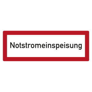 Feuerwehrzeichen Notstromeinspeisung DIN 4066