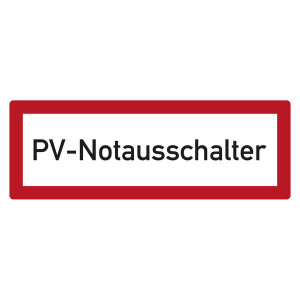 Feuerwehrzeichen PV-Notausschalter DIN 4066