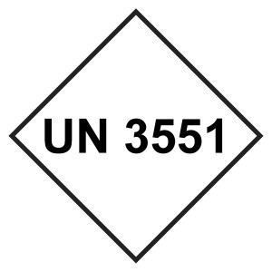 UN-Aufkleber mit UN 3551