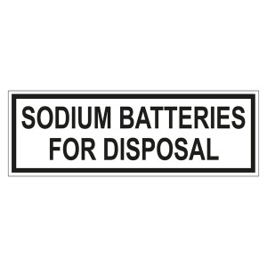 Verpackungskennzeichen SODIUM BATTERIES FOR DISPOSAL