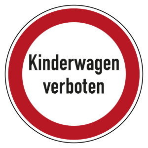 Verbotszeichen Kinderwagen verboten