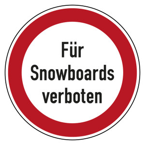 Verbotszeichen Für Snowboards verboten
