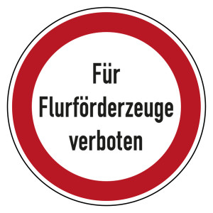Verbotszeichen Für Flurförderzeuge verboten