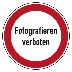 Verbotszeichen Fotografieren verboten