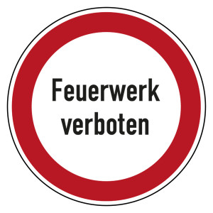 Verbotszeichen Feuerwerk verboten