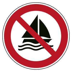 Verbotszeichen Segeln verboten DIN EN ISO 7010 P053