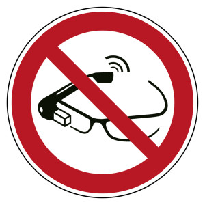 Verbotszeichen Nutzung von Datenbrillen verboten DIN EN ISO 7010 P044