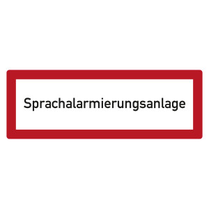 Feuerwehrzeichen Sprachalarmierungsanlage DIN 4066