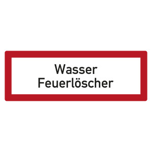 Feuerwehrzeichen Wasser Feuerlöscher DIN 4066
