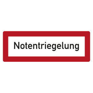 Feuerwehrzeichen Notentriegelung DIN 4066