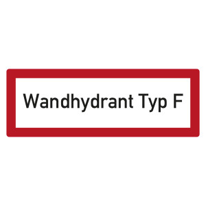 Feuerwehrzeichen Wandhydrant Typ F DIN 4066