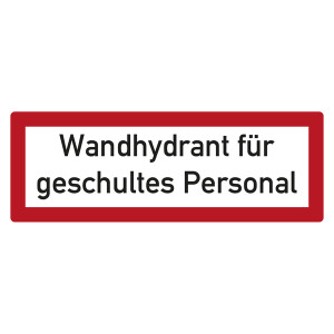 Feuerwehrzeichen Wandhydrant für geschultes Personal DIN 4066