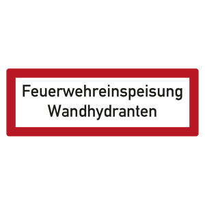 Feuerwehrzeichen Feuerwehreinspeisung Wandhydranten DIN 4066