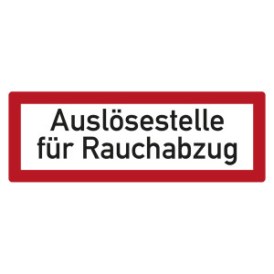 Feuerwehrzeichen Auslösestelle für Rauchabzug DIN 4066