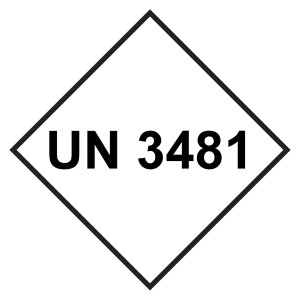 UN-Aufkleber mit UN 3481