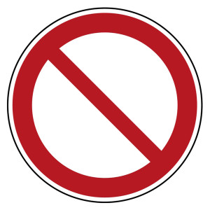 Bodenmarkierung Verbotszeichen Allgemeines Verbotszeichen