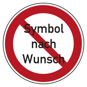 Bodenmarkierung Verbotszeichen mit Wunschsymbol