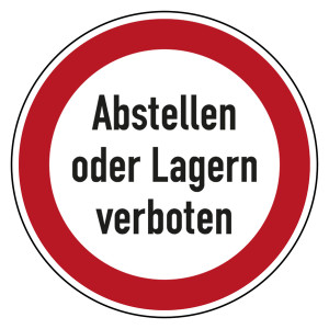 Bodenaufkleber Verbotszeichen Abstellen oder Lagern verboten