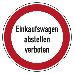 Bodenaufkleber Verbotszeichen Einkaufswagen abstellen verboten