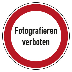 Bodenaufkleber Verbotszeichen Fotografieren verboten