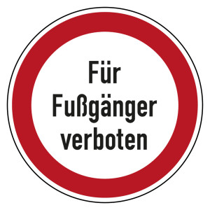 Bodenaufkleber Verbotszeichen Für Fußgänger verboten